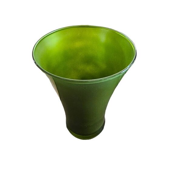 This is an distinctive and eye-grabbing Lime Green Decorative Glass 9" high Cont - Picture 2 of 2